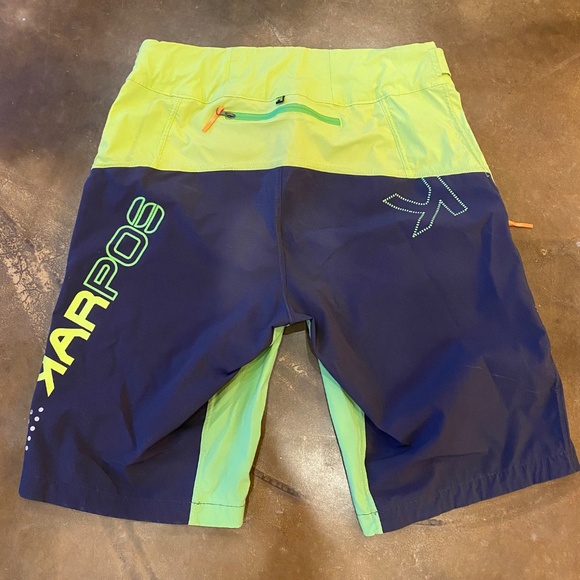 Karpos MTB Riding Biking Climbing Active Sports Outdoor Yellow Green Shorts - Picture 2 of 14